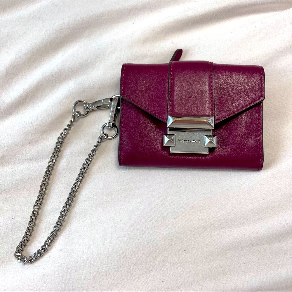 Michael Kors Whitney Small Leather Chain Wallet